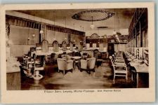 04103 O7000 Leipzig 1924 - Friseur Zahn Mädler-Passage Abt. Herren-Salon