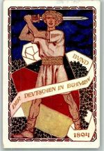 Bundeskarte Nr. 9 Rückseite Vignette Bund der Deutschen in Böhmen 1911
