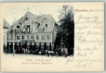 38678 W3392 Clausthal-Zellerfeld 1905 Foto AK Hotel Glück auf Postkutsche