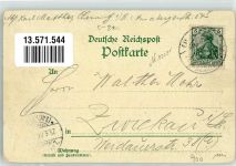 01471 O8101 Berbisdorf b Dresden 1906 Gebrauchsspuren Lithographie Gasthaus Lehngericht Berbisdorf