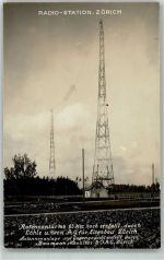 Zürich Station Antennentürme Rundfunk Radio Foto AK