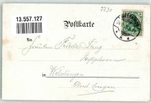88605 W7790 Meßkirch 1903 Lithographie Kreutzer-Denkmal Forsthaus Rathaus