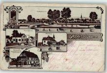 68320 Kunheim 1914 Gebrauchsspuren Post Agentur Pfarrhaus Lithographie