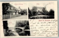 04103 O7010 Knauthain 1899 - Gasthaus zur Erholung Schloss Brücke