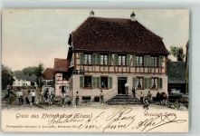 68480 Pfetterhouse Pfetterhausen 1904 Foto AK Gasthaus Heinis