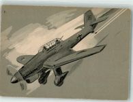 Stuka Junkers Ju 87 im Angriff Flugwesen WK II Künstlerkarte