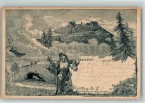 O5808 Tabarz , Thüringerw Inselberg Thorstein Zwerg Vorläufer 1890 BOAKC