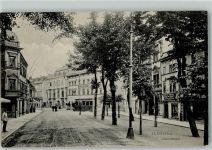 98693 O6300 Ilmenau , Thür 1913 - Lindenstraße Hotel Löwe Bahnpstempel