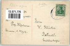 98693 O6300 Ilmenau , Thür 1913 - Lindenstraße Hotel Löwe Bahnpstempel
