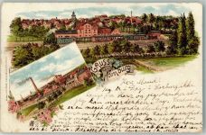 38315 W3342 Hornburg , Kr Wolfenbüttel Gebrauchsspuren Lithograpie Bahnhof Hornburg