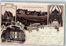 28816 W2805 Heiligenrode b Bremen 1906 Lithographie Kloster Heiligenrode Klosterkirche Innenansicht Gasthaus zum Deutschen Kaiser