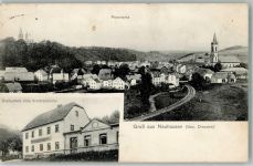 09544 O9336 Neuhausen , Erzgeb 1914 - Gasthaus zum Schützenhaus Bahnpost Zug 999
