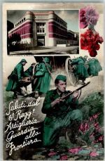 10100 Torino Turin Foto AK Uniform 6. Regiment Grenze Ort lt. Verlag