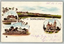 31606 W3079 Schmalenbruch 1902 BOAKC Lithographie Bergkirchen Bahnhof Schmalenbruch Besitzung Daseking Matteschlösschen Bahnpost Köln - Hannover Zug 220