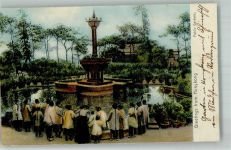 Hongkong 1908 Foto AK Public Gardens Tracht
