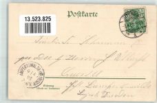 14913 O1700 Jüterbog 1901 Lithographie Blütenblatt Rathaus Damm-Tor Zinnaer-Tor St. Nicolai-Kirche