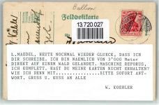 Zettel Rückseite lose beiliegend Flugwesenpionier BOAKC