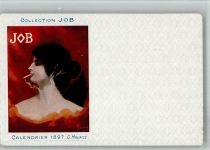 Calendrier 1897 sign. G. Maurice Jugendstil Zigarette Collection JOB BOAKC