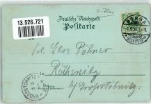 04552 O7200 Borna b Leipzig 1898 Lithographie / Mondschein Gasthaus Zum Genfer See Kriegerdenkmal
