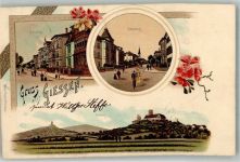 35390 W6300 Gießen , Lahn 1899 Lithographie Nordanlage Seifersberg Gleiberg