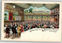 04103 O7000 Leipzig 1902 Lithographie Krystall-Palast Leipzig