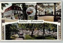 04416 O7113 Markkleeberg - ST. Zöbigker Gasthaus zum Damhirsch Saal Gartenwirtschaft