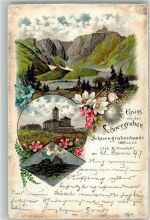 Niederschreiberhau Szklarska Poreba Dol. 1897 Lithographie Schneegrubenbaude