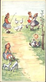 Kinder, KEINE AK, ca. 24x13 cm Trachten Hessen 1940 Überformat