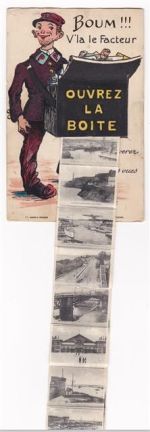 29200 Brest AK mit Leporello ausziehbarer Papierstreifen Bauchladen Verkäufer