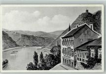 65391 W6223 Lorch , Rheingau Foto AK Bahnhofs-Hotel Rhein