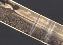 80100 Napoli Gebrauchsspuren Leporello 32 Ansichtenseiten 347 cm x 16 cm Panoramaansicht 65 cm x 16 cm Ansichtbeschreibung rückseitig