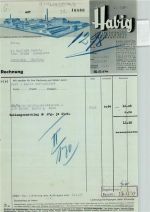 58313 W5804 Herdecke , Ruhr Briefkopf Rechnung von 1937 Habig AG Stoffdruckerei