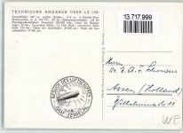 LZ 130 Landungsfahrt des Graf Zeppelin WK II Fahnen Rückseite: Technische Angaben Zeppelin, F. Graf von BOAKC