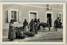 Cetinje Cettigne Foto AK Esel Holzhändlerinnen Rijeka