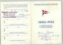 Segelpass Österreichischer Segelverband Ausweis Klapp AK