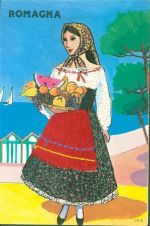 Tracht Italien Romagna echte Stickerei Seide (gestickt)