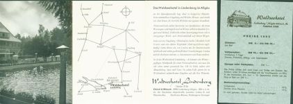 88161 W8998 Lindenberg i. Allgäu KEINE AK Waldseehotel Lindenberg Faltprospekt