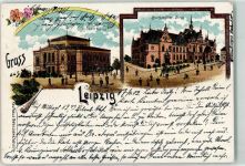 04103 O7000 Leipzig 1902 Lithographie Konzerthaus Buchhändler-Börse