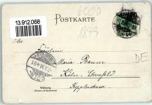 60308 W6000 Frankfurt am Main 1899 Lithographie Kaiser Wilhem I.-Denkmal Büste Neues Kaiserl. Postgebäude