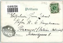 27498 W2192 Helgoland 1896 Gebrauchsspuren Lithographie Helgoländer Tracht Neue Post Steilküste Strand