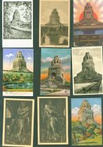 04103 O7000 Leipzig Lot mit 23 AK Völkerschlachtdenkmal wenige mehrfach