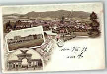 34117 W3500 Kassel , Hess 1897 Lithographie Orangerie-Schloß Auetor Herkules
