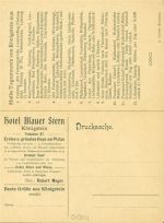 01824 O8305 Königstein , Sächs Schweiz Klapp AK Hotel Blauer Stern
