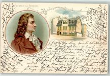 O5300 Weimar , Thür Wohnhaus Schiller 1898 Lithographie