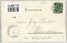 21680 W2160 Stade , Niederelbe 1899 Lithographie Kriegerdenkmal Gasthaus zur Erholung Eisenbahn Wappen