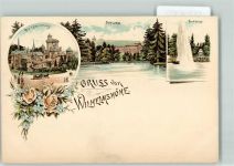 34117 W3500 Wilhelmshöhe Lithographie die Löwenburg Schloss Fontaine