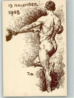 W8000 München Sport Ausschuß Krafttraining sign. Fritz Bergen Kunstgeschichte München 1908 BOAKC