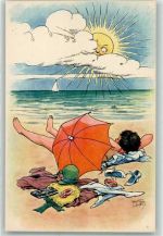 Humor FKK Sonne vermenschlicht Verlag Lederer & Popper 2058 Thiele, Arthur