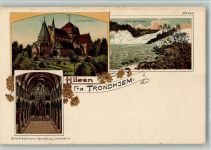Trondheim Trondhjem BOAKC Dom Kirche Lithographie