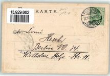 60308 W6000 Frankfurt am Main 1904 Prägedruck Hauptbahnhof Wappen Krone Adler Gold Rot Weiß